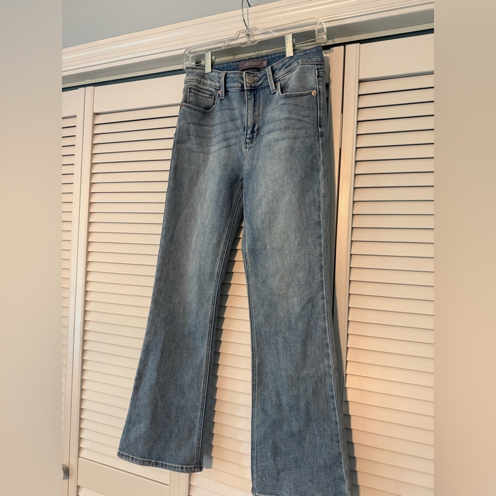Just USA Blue Flare Wide Leg Jeans
